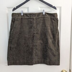 NWT Talbot's women's olive green corduroy skirt, size 12